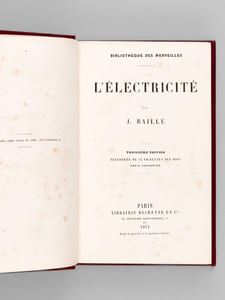 [ Lot de 6 ouvrages aux fers de "l'Ecole Commerciale de Bordeaux" fondée par Victor Coupin ] Histoire de trois ouvriers français. Richard-Lenoir, Abraham-Louis Bréguet, Michel Brézin ; Histoire du gentil Seigneur de Bayart, composée par le Loyal Serviteur et abrégée à l'usage de la jeunesse par Alph. Feillet ; Les Merveilles du Monde Souterrain ; Grottes et Cavernes ; L'électricité ; La Télégraphie française. Etude historique, descriptive, anecdotique et philosophique avec figures