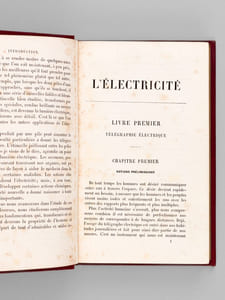 [ Lot de 6 ouvrages aux fers de "l'Ecole Commerciale de Bordeaux" fondée par Victor Coupin ] Histoire de trois ouvriers français. Richard-Lenoir, Abraham-Louis Bréguet, Michel Brézin ; Histoire du gentil Seigneur de Bayart, composée par le Loyal Serviteur et abrégée à l'usage de la jeunesse par Alph. Feillet ; Les Merveilles du Monde Souterrain ; Grottes et Cavernes ; L'électricité ; La Télégraphie française. Etude historique, descriptive, anecdotique et philosophique avec figures