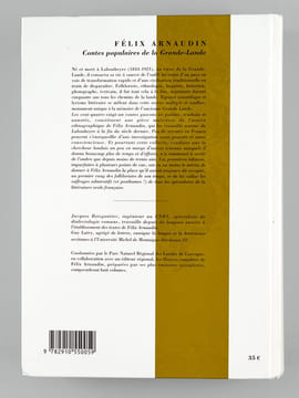 Oeuvres Complètes. Tome I : Contes Populaires de la Grande-Lande . ARNAUDIN, Félix