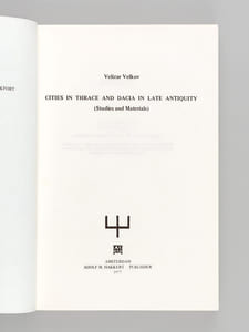Cities in Thrace and Dacia in late antiquity (Studies and Materials)