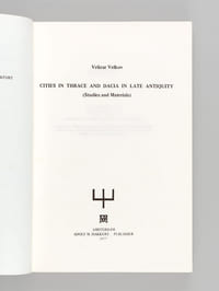 Cities in Thrace and Dacia in late antiquity (Studies and Materials)