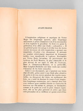La crise mystique de Victor Hugo (1843-1856) d'après des documents inédits. LEVAILLANT, Maurice