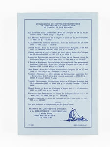 Du Bellay. Actes du Colloque International d'Angers du 26 au 29 Mai 1989 (2 Tomes - Complet)