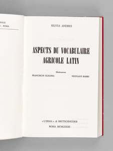 Aspects du vocabulaire agricole latin.