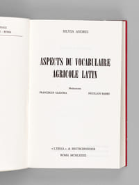 Aspects du vocabulaire agricole latin.