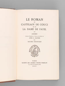 Le Roman du Castelain de Couci et de La Dame de Fayel par Jakemes