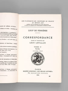 Loup de Ferrières : Correspondance (2 Tomes - Complet) Tome I : 829-847 ; Tome II : 847-862