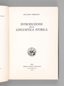 Introduzione alla linguistica storica