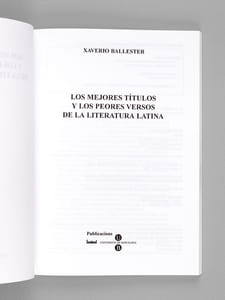 Los mejores Titulos y los peores Versos de la literatura latina