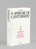 L'oeuvre de S. Anselme de Cantorbery. Tome 2 : Le Grammairien. De la Vérité. La Liberté du Choix. La Chute du Diable.. ANSELME DE CANTORBERY, Saint ; ...