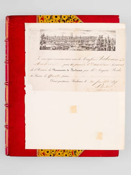 Histoire des Monuments anciens et modernes de la Ville de Bordeaux (2 Tomes - Complet) [ Edition originale ] [ Avec une quittance autographe signée ...