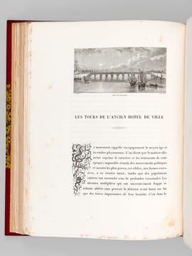 Histoire des Monuments anciens et modernes de la Ville de Bordeaux (2 Tomes - Complet) [ Edition originale ] [ Avec une quittance autographe signée ...