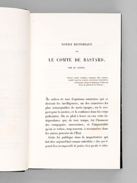[ Recueil de 6 titres : ] Notice historique sur François de Bastard, comte d'Estang, pair de France [ Edition originale ] [ Suivi de : ] Notice ...