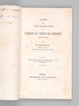 Notice sur les Fresques de l'Eglise de Cazaux-de-Larboust (Haute-Garonne) [ Edition originale - Livre dédicacé par l'auteur ]. BERNARD, B.