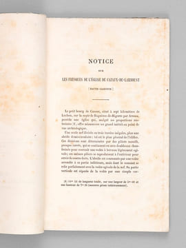 Notice sur les Fresques de l'Eglise de Cazaux-de-Larboust (Haute-Garonne) [ Edition originale - Livre dédicacé par l'auteur ]. BERNARD, B.