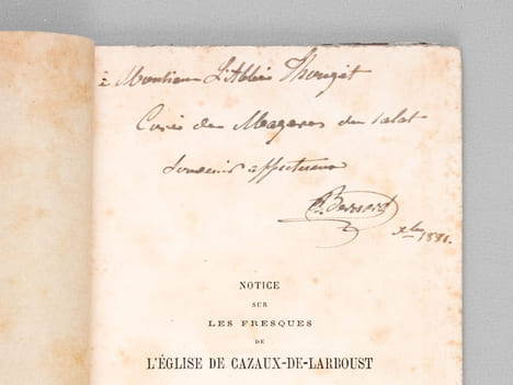 Notice sur les Fresques de l'Eglise de Cazaux-de-Larboust (Haute-Garonne) [ Edition originale - Livre dédicacé par l'auteur ]. BERNARD, B.