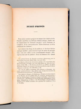 Les Cahiers de la Flandre Maritime en 1789 (2 Tomes - Complet) [ Edition originale ] Tome I ; Tome II 1ère Partie ; Tome II 2e Partie. SAINT-LEGER, A. ...