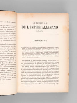 La Fondation de l'Empire allemand 1852-1871 [ Edition originale ]. DENIS, Ernest