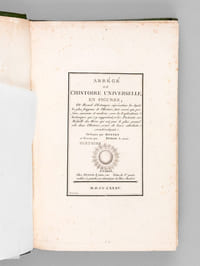 Abrégé de l'Histoire Universelle en Figures (5 Tomes - Complet) Ou Recueil d'Estampes Représentant les Sujets les plus frappans de l'histoire, tant sacrée que profane, ancienne et moderne, avec les Explications historiques qui s'y rapportent, et les Portraits en Médaille des Héros qui ont joué le plus grand rôle dans l'Histoire, ornés de leurs attributs caractéristiques [ Edition originale ]