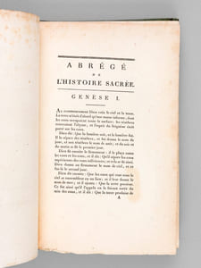 Abrégé de l'Histoire Universelle en Figures (5 Tomes - Complet) Ou Recueil d'Estampes Représentant les Sujets les plus frappans de l'histoire, tant sacrée que profane, ancienne et moderne, avec les Explications historiques qui s'y rapportent, et les Portraits en Médaille des Héros qui ont joué le plus grand rôle dans l'Histoire, ornés de leurs attributs caractéristiques [ Edition originale ]