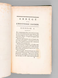 Abrégé de l'Histoire Universelle en Figures (5 Tomes - Complet) Ou Recueil d'Estampes Représentant les Sujets les plus frappans de l'histoire, tant sacrée que profane, ancienne et moderne, avec les Explications historiques qui s'y rapportent, et les Portraits en Médaille des Héros qui ont joué le plus grand rôle dans l'Histoire, ornés de leurs attributs caractéristiques [ Edition originale ]