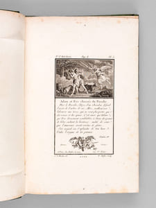 Abrégé de l'Histoire Universelle en Figures (5 Tomes - Complet) Ou Recueil d'Estampes Représentant les Sujets les plus frappans de l'histoire, tant sacrée que profane, ancienne et moderne, avec les Explications historiques qui s'y rapportent, et les Portraits en Médaille des Héros qui ont joué le plus grand rôle dans l'Histoire, ornés de leurs attributs caractéristiques [ Edition originale ]