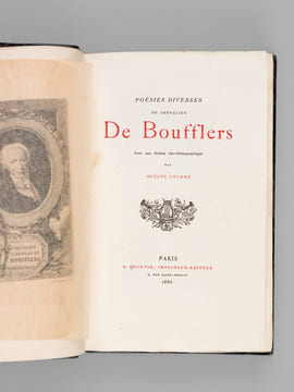 Poésies diverses du Chevalier de Boufflers. DE BOUFFLERS, Chevalier