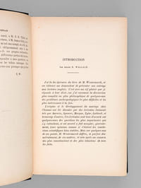 Origine du Mariage dans l'Espèce humaine
