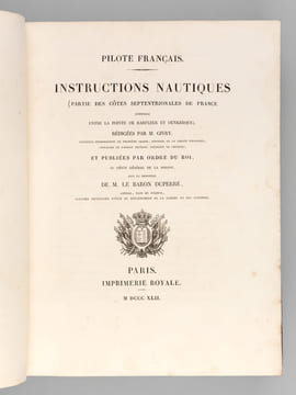 Pilote Français. Instructions nautiques (Partie des Côtes septentrionales de France comprise entre la pointe de Barfleur et Dunkerque) [ Edition ...