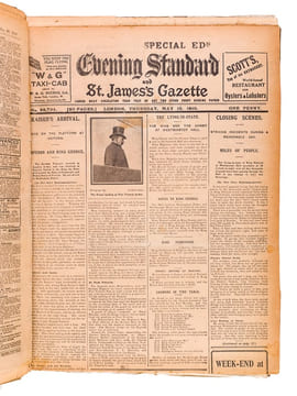 Album Souvenir des Funérailles du Roi Edouard VII. Recueil de Journaux et Documents - Souvenir Album of the Funeral of King Edward VII. Collection of ...