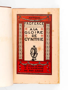 A la Gloire de Cynthie. PROPERCE