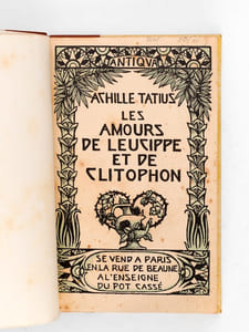 Les Amours de Leucippe et de Clitophon (2 Tomes - Complet)