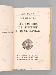 Les Amours de Leucippe et de Clitophon (2 Tomes - Complet)