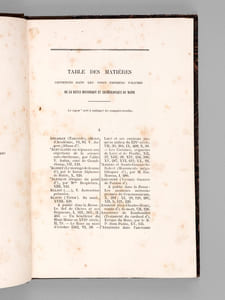 Table des matières contenues dans les vingt premiers volumes de la Revue historique et archéologique du Maine, dressée par l'abbé Em. Chambois [ Suivi de : ] Table des matières contenues  dans les Volumes XXI à XL (1887-1891) dressée par Dom B. Heurtebize [ Suivi de : ] Table des matières contenues  dans les Volumes XLI à LX (1897-1906) 