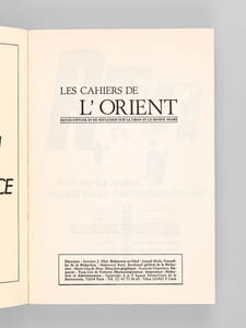Les Cahiers de l'Orient (N° 1, 2, 3, 4 6, 7, 8-9, 10, 11, 12, 13 : Du premier trimestre 1986 au premier trimestre 1989, sans le premier trimestre 1987) 