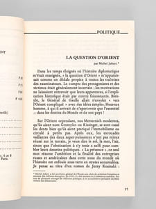 Les Cahiers de l'Orient (N° 1, 2, 3, 4 6, 7, 8-9, 10, 11, 12, 13 : Du premier trimestre 1986 au premier trimestre 1989, sans le premier trimestre 1987) 