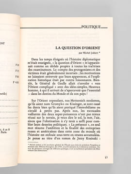 Les Cahiers de l'Orient (N° 1, 2, 3, 4 6, 7, 8-9, 10, 11, 12, 13 : Du premier trimestre 1986 au premier trimestre 1989, sans le premier trimestre ...
