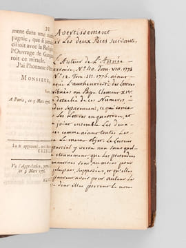 [ Recueil factice de quelques Pièces concernant des Lettres apocryphes du Pape Clément XIV, attribuées par l'abbé Grozier à M. Caraccioli ] Lettre à ...