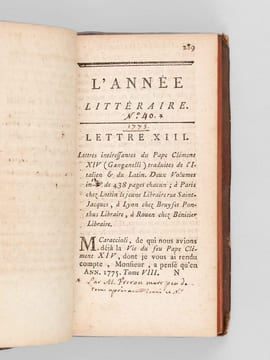[ Recueil factice de quelques Pièces concernant des Lettres apocryphes du Pape Clément XIV, attribuées par l'abbé Grozier à M. Caraccioli ] Lettre à ...