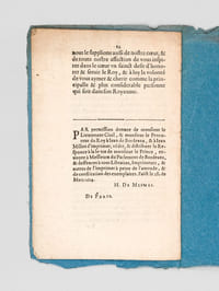 La Response à la Lettre de Monsieur le Prince envoyée à Messieurs du Parlement de Bordeaux [ Edition originale ]
