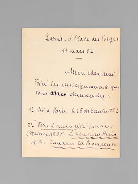 [ Lot de 4 lettres autographes signées ] 1 L.A.S. de 3 pages, datée du 11 mars 1924: Raymond Escholier y présente un bref curriculum vitae, avec le ...