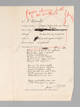 [ Lot de 2 belles pièces autographes signées ] 1 L.A.S. de 3 pp., datée du 12 mai 1908: «Mon cher ami, il pleut, mais ton article sur le Briseur de ...