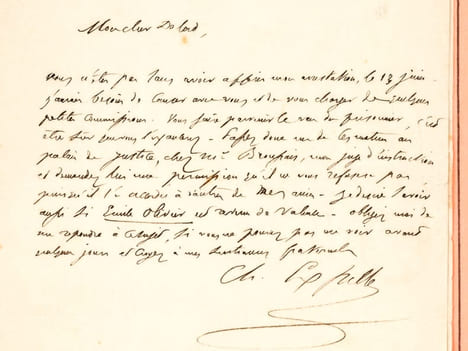 Lettre autographe signée, datée de la Prison de la [ … ] le 29 juillet 1849: «Mon cher Dulord, Vous n’êtes pas sans avoir appris mon arrestation le 13 ...