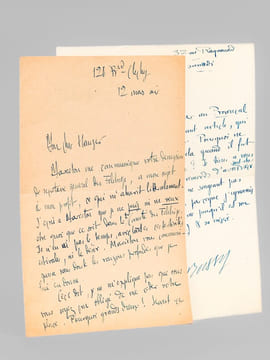 [2 lettres autographes signées : ] 1 L.A.S. de 2 pages : "Mon Cher Hauser, Mariéton me communique votre démission de secrétaire général du Félibrige, ...