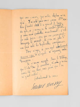 [2 lettres autographes signées : ] 1 L.A.S. de 2 pages : "Mon Cher Hauser, Mariéton me communique votre démission de secrétaire général du Félibrige, ...