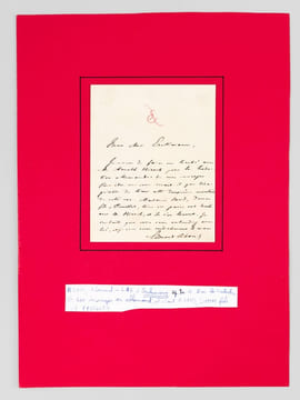 [ Lettre autographe signée adressée à l'écrivain Emile Erckmann : ] 1 L.A.S. d'une page, non datée : "Mon cher Erckmann, Je viens de faire un traité ...