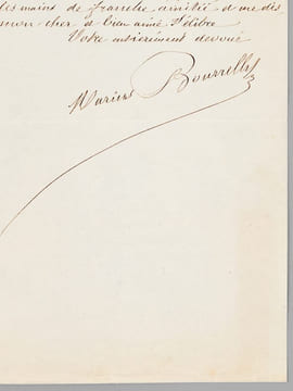 [ 3 lettres autographes signées adressées à Melchior Barthès : ] 1 L.A.S. de 2 pages datée de Marseille le 17 avril 1874 : [ Marius Bourrely se ...
