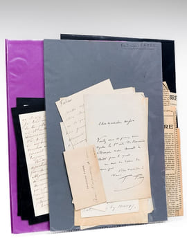 [ Ensemble de documents consacrés à Ferdinand Fabre, dont 6 lettres autographes signées et 2 cartes de visites avec mention autographe de Ferdinand ...