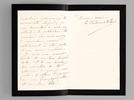 [ Ensemble de documents consacrés à Ferdinand Fabre, dont 6 lettres autographes signées et 2 cartes de visites avec mention autographe de Ferdinand ...