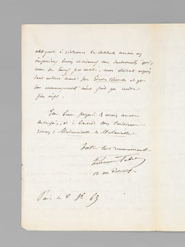 [ Ensemble de documents consacrés à Ferdinand Fabre, dont 6 lettres autographes signées et 2 cartes de visites avec mention autographe de Ferdinand ...